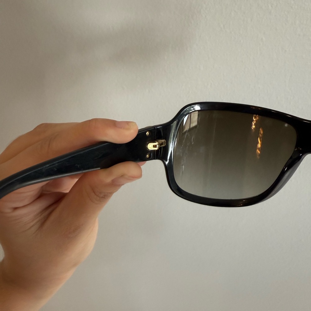 Jimmy Choo Black Sunglasses with Gold Accent - Picture 7 of 8